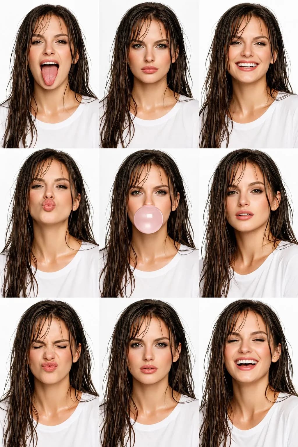 High-Fashion Editorial Beauty Collage example output