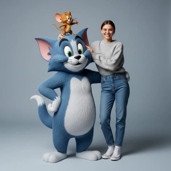 Hyper-realistic Tom & Jerry Fashion Shoot example output