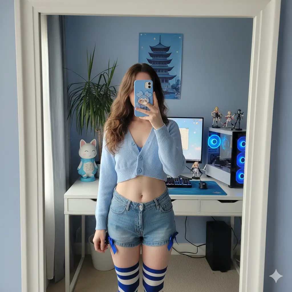 Otaku Room Mirror Selfie Generator example output