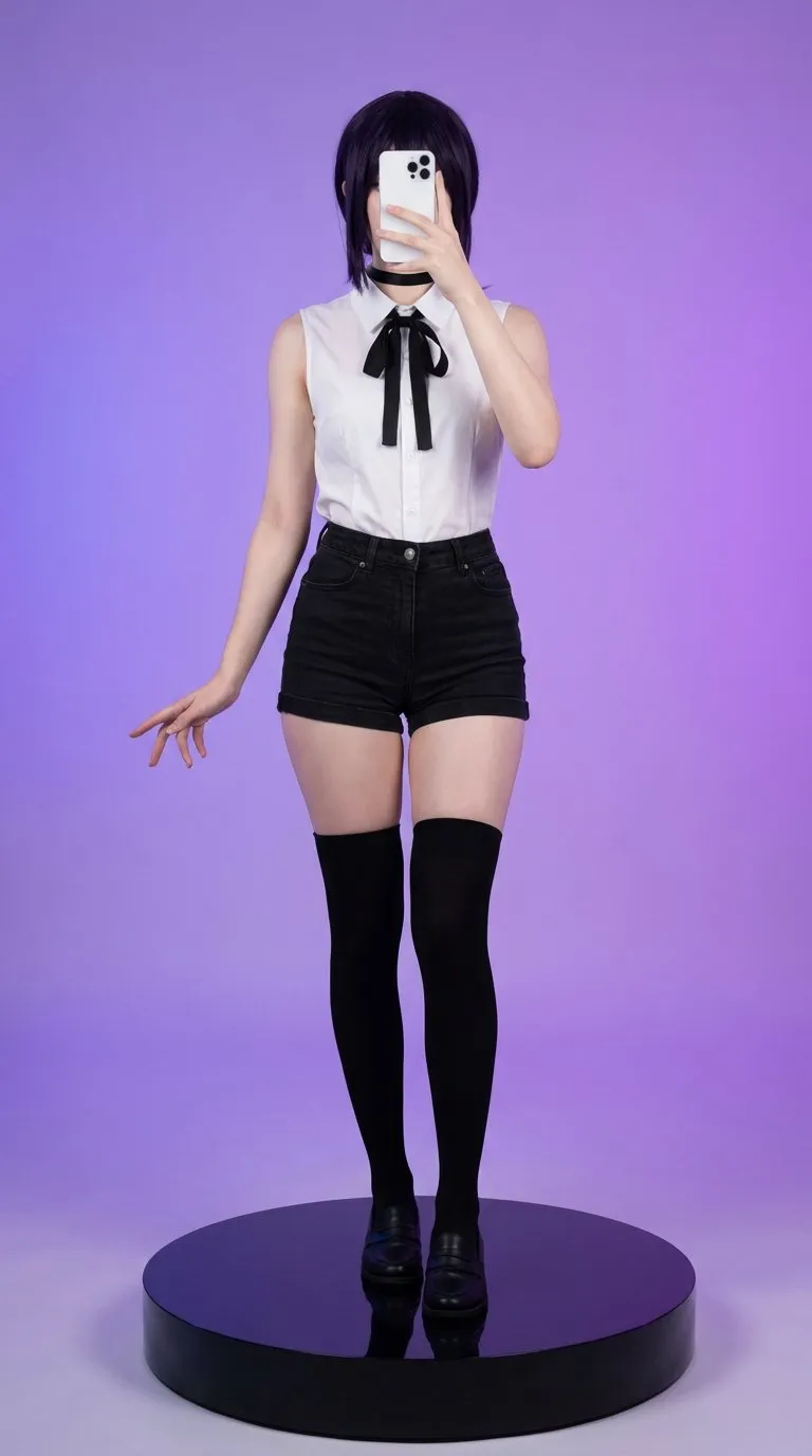 Reze Cosplay Mirror Selfie example output